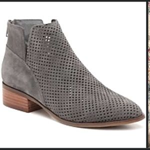 Crown Vintage Bootie Gray Perforated Suede Upper, Size 7 1/2 good condition.